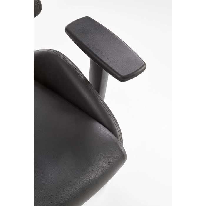 FOTEL OBROTOWY GABINETOWY HASEL czarny / popiel – fotel komputerowy, ergonomiczny fotel, fotel do biura, fotel obrotowy, idealny do salonu