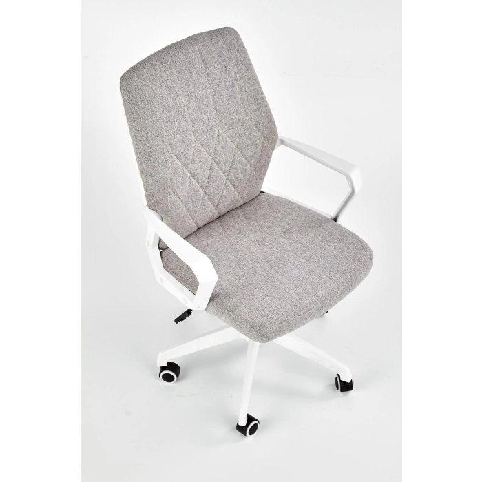 FOTEL OBROTOWY PRACOWNICZY SPIN 2 beżowy / biały – ergonomiczny fotel, fotel komputerowy, fotel biurowy, fotel obrotowy, fotel do biura