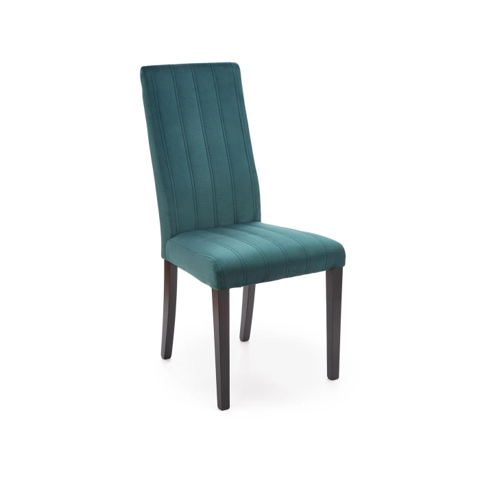 DIEGO 2 krzesło czarny / tap. velvet pikowany Pasy - MONOLITH 37 (ciemny zielony) – krzesło nowoczesne, krzesło do salonu, krzesło tapicerowane, wygodne krzesła, krzesło jadalnia