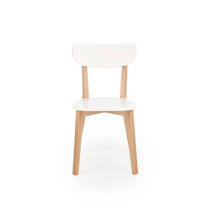 BUGGI krzesło naturalny / biały – nowoczesny, krzesło jadalnia, krzesło nowoczesne, wygodne krzesła, krzesło tapicerowane, krzesło do salonu