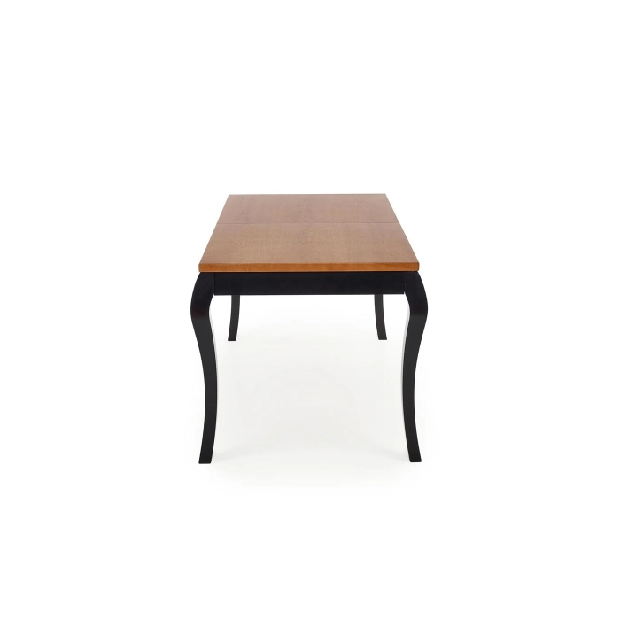 WINDSOR stół rozkładany 160-240x90x76 cm kolor ciemny dąb/czarny (2p=1szt) – stół rozkładany do salonu, nowoczesny stół rozkładany, stół powiększany, stół rozkładany 140x80, stół rozkładany online, stoły rozkładane sklep, stół rozkładany do jadalni