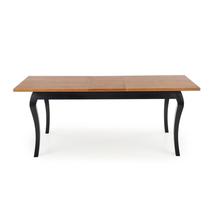 WINDSOR stół rozkładany 160-240x90x76 cm kolor ciemny dąb/czarny (2p=1szt) – nowoczesny stół rozkładany, stół rozkładany online, stół rozkładany do jadalni, stół powiększany, stół rozkładany do salonu, stoły rozkładane sklep, stół rozkładany 140x80