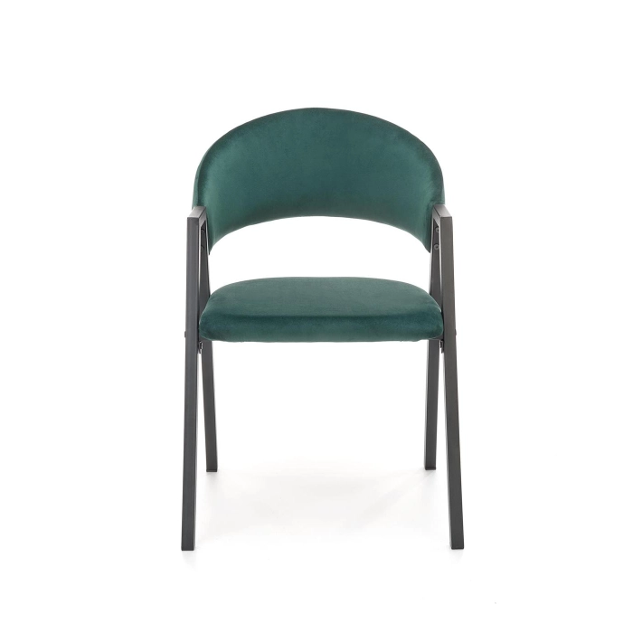 KRZESŁO TAPICEROWANE CIEMNY ZIELONY K473 – nowoczesny, krzesło jadalnia, krzesło nowoczesne, wygodne krzesła, krzesło tapicerowane, krzesło do salonu
