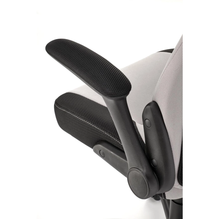 FOTEL OBROTOWY GAMINGOWY POPIELATY / CZARNY BLOOM – ergonomiczny fotel, fotel do biura, fotel obrotowy, fotel komputerowy, idealny do salonu