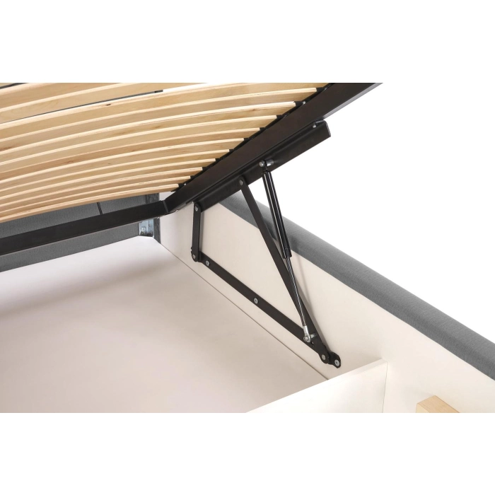 MODULO korpus łóżko 160 - popiel tap. Monolith 85 (3p=1szt) – łóżko 160x200, łóżko nowoczesne, łóżko sypialnia, łóżko tapicerowane, łóżko wygodne