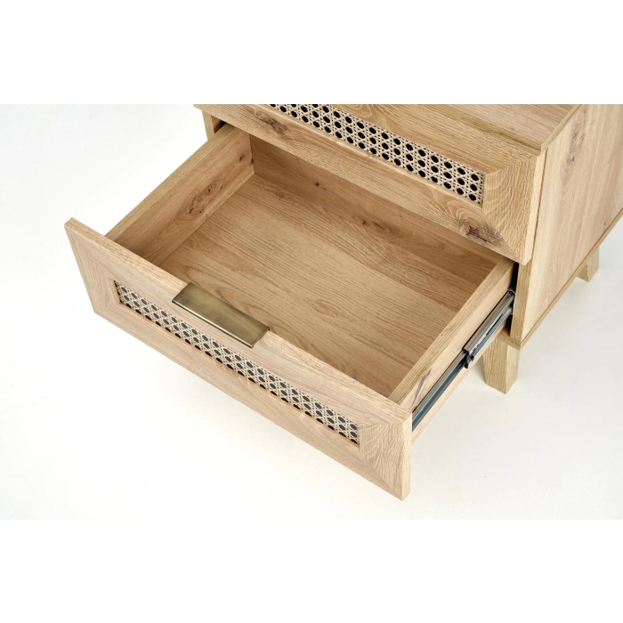 SZAFKA NOCNA DĄB ARTISAN / CZARNY BORNEO SN-1 – szafka nocna, szafka sypialnia, szafki do łóżka, szafki nocne, stolik nocny