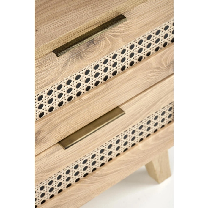 SZAFKA NOCNA DĄB ARTISAN / CZARNY BORNEO SN-1 – szafki do łóżka, szafki nocne, szafka nocna, szafka sypialnia, idealny do salonu
