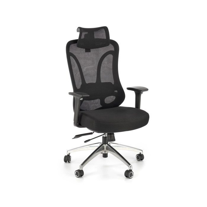 FOTEL OBROTOWY GABINETOWY CZARNY GILBERTO – fotel do biura, fotel obrotowy, ergonomiczny fotel, fotel biurowy, idealny do salonu