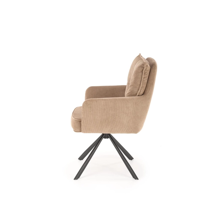 KRZESŁO TAPICEROWANE OBROTOWE CAPPUCCINO K528 – krzesło nowoczesne, krzesło do salonu, krzesło tapicerowane, wygodne krzesła, krzesło jadalnia