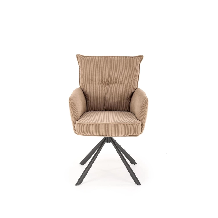 KRZESŁO TAPICEROWANE OBROTOWE CAPPUCCINO K528 – krzesło jadalnia, krzesło nowoczesne, krzesło do salonu, krzesło tapicerowane, wygodne krzesła