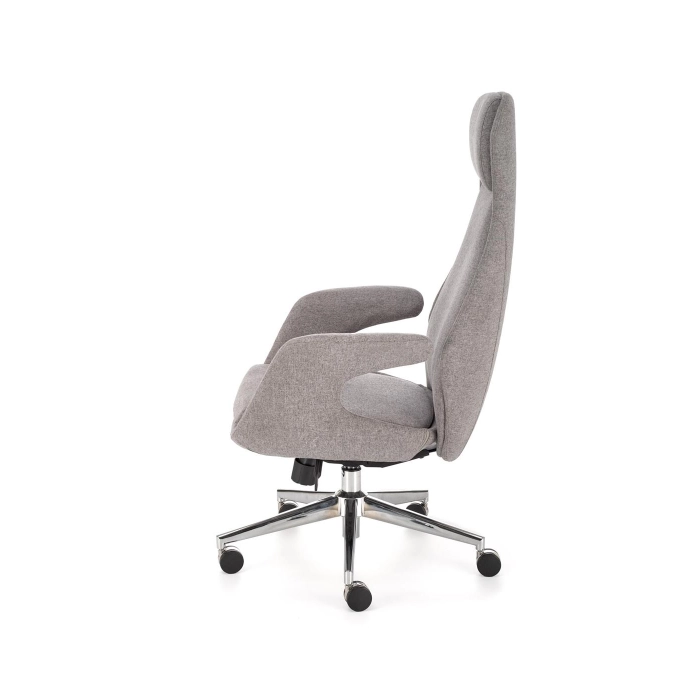 FOTEL OBROTOWY GABINETOWY JASNY POPIELATY KEVIN – fotel komputerowy, ergonomiczny fotel, fotel do biura, fotel obrotowy, idealny do salonu