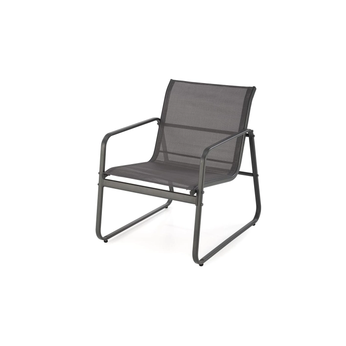 CONOR zestaw ogrodowy ( sofa + fotel 2x + ława ), ciemny popiel / jasny popiel – fotele stylowe, fotel wypoczynkowy, fotel tapicerowany, fotel do salonu, idealny do salonu