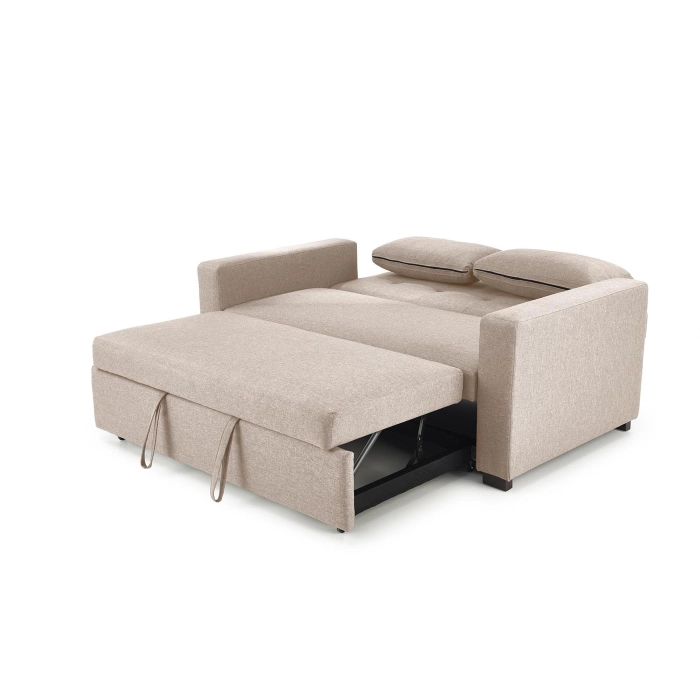 SOFA ROZKŁADANA BEŻOWA PAULINIO – sofa tapicerowana, sofa rozkładana, sofa do salonu, nowoczesna sofa, wygodna sofa