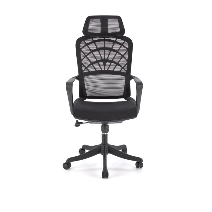 FOTEL OBROTOWY GABINETOWY CZARNY VESUVIO – fotel do biura, fotel obrotowy, fotel biurowy, fotel komputerowy, ergonomiczny fotel