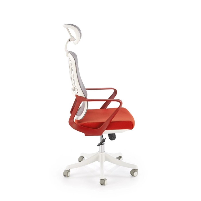 FOTEL OBROTOWY GABINETOWY CYNAMONOWO BIAŁY VESUVIO 2 – fotel komputerowy, ergonomiczny fotel, fotel do biura, fotel obrotowy, idealny do salonu