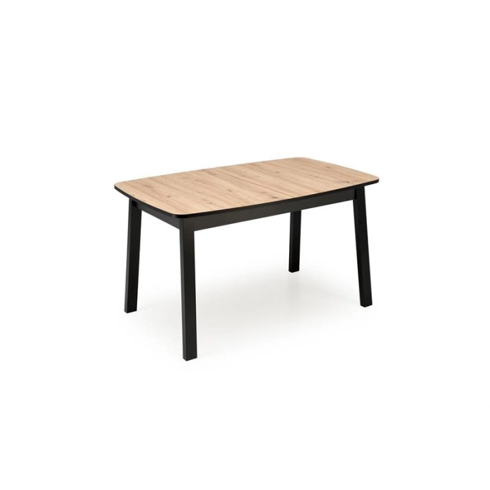STÓŁ ROZKŁADANY 130–170 CM BARRIL DĄB ARTISAN / CZARNY LOFT NOWOCZESNY MDF
