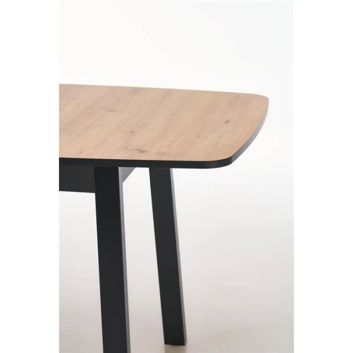 STÓŁ ROZKŁADANY 130–170 CM BARRIL DĄB ARTISAN / CZARNY LOFT NOWOCZESNY MDF detal