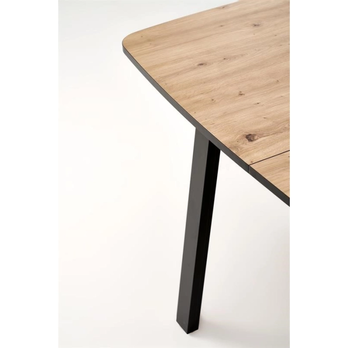 STÓŁ ROZKŁADANY 130–170 CM BARRIL DĄB ARTISAN / CZARNY LOFT NOWOCZESNY detal