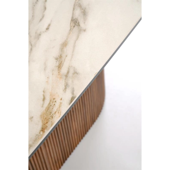 STÓŁ ROZKŁADANY 200-300X100 CM MARMUR ORZECHOWY FLAVOR detal blat