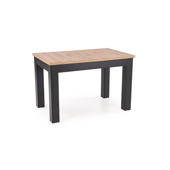 STÓŁ ROZKŁADANY 120-160 cm DĄB ARTISAN / CZARNY GIZMO
