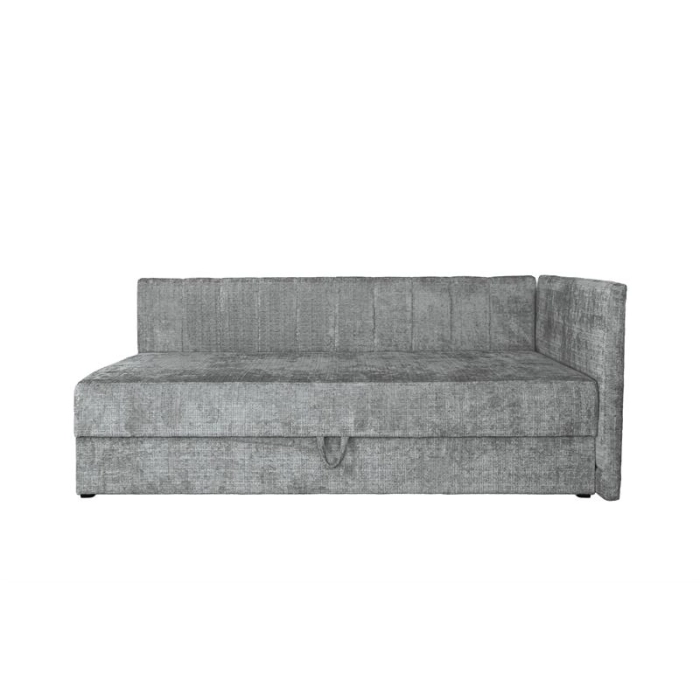 ŁÓŻKO 90X200 RICKY Z POJEMNIKIEM MATERAC TAPICEROWANE POPIELATE front