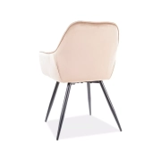 KRZESŁO CHERRY VELVET CZARNY STELAŻ / BEŻ BLUVEL 28 3