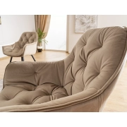 KRZESŁO CHERRY VELVET CZARNY STELAŻ / BEŻ BLUVEL 28 4
