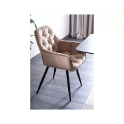 KRZESŁO CHERRY VELVET CZARNY STELAŻ / BEŻ BLUVEL 28 5