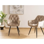 KRZESŁO CHERRY VELVET CZARNY STELAŻ / BEŻ BLUVEL 28 6