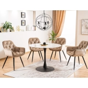 KRZESŁO CHERRY VELVET CZARNY STELAŻ / BEŻ BLUVEL 28 10