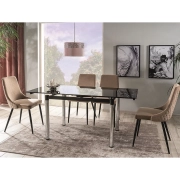 KRZESŁO PIANO B VELVET CZARNY STELAŻ/BEŻ BLUVEL 28 5