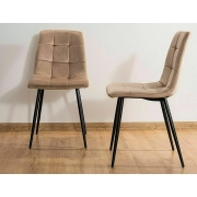KRZESŁO MILA VELVET CZARNY STELAŻ / BEŻ BLUVEL 28 1
