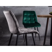 KRZESŁO CHIC VELVET CZARNY STELAŻ/ZIELONY BLUVEL 78 3