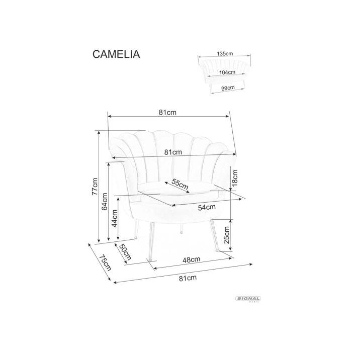 Fotel Camellia 1 Velvet 1