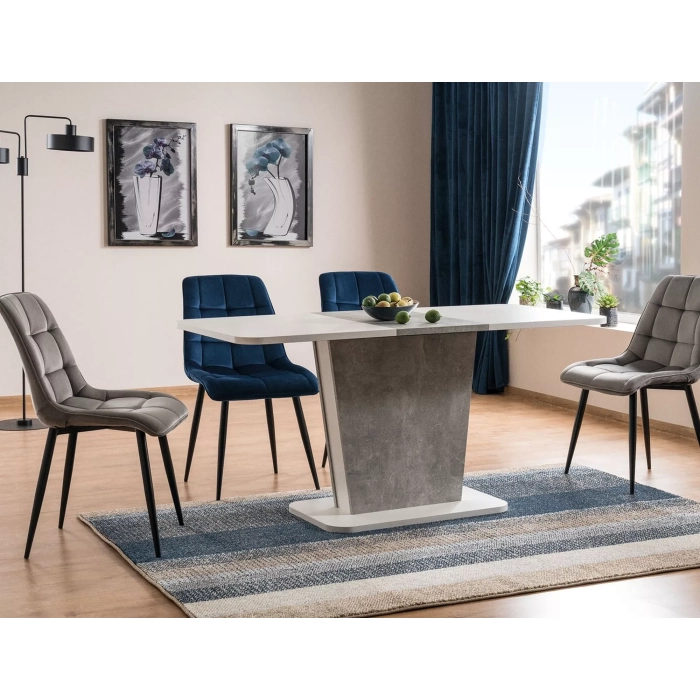 KRZESŁO CHIC VELVET CZARNY STELAŻ/SZARY BLUVEL14 4