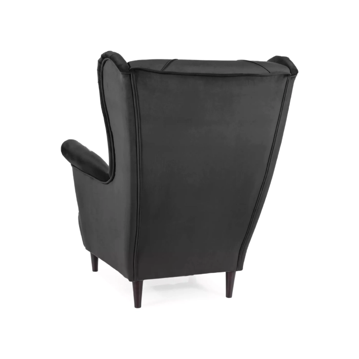 FOTEL LADY VELVET CZARNY BLUVEL 19 / WENGE 1