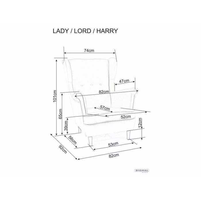 Fotel Harry Velvet 1