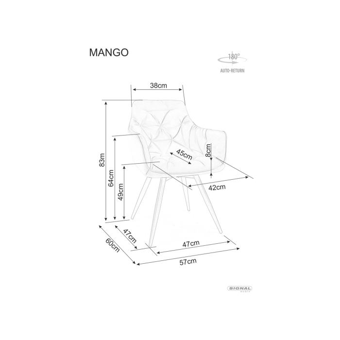 Krzesło Mango Velvet 1