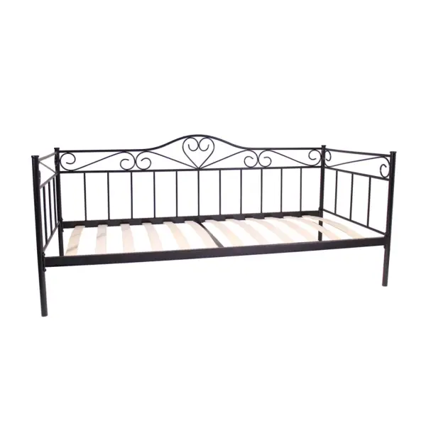 łóżko metalowe 90x200 czarne