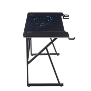 BIURKO GAMINGOWE LED 120 CM CZARNE B22-FX bok