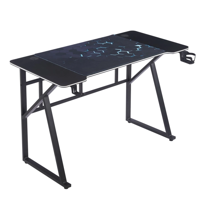 BIURKO GAMINGOWE LED 120 CM CZARNE B22-FX