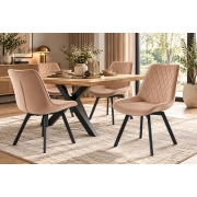 KRZESŁO TAPICEROWANE OBROTOWE VELVET CAPPUCCINO K62-FX aranżacja