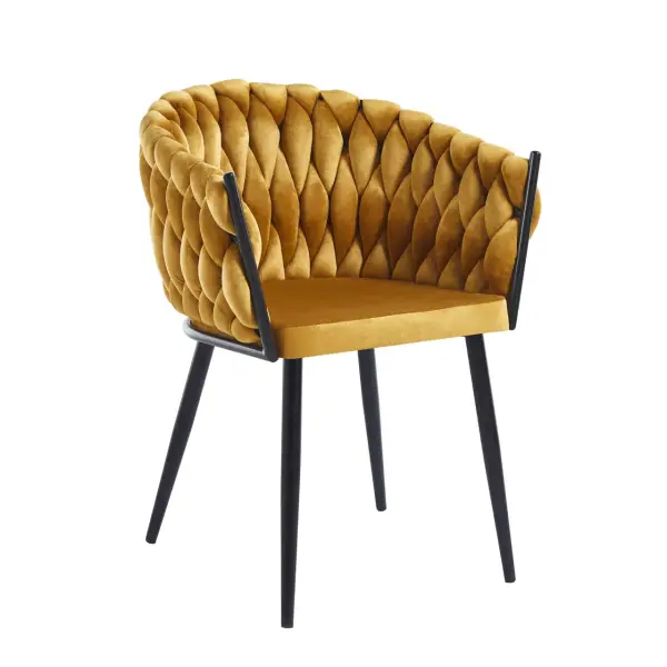 Krzesło na czarnych nogach tapicerowane curry K7-FX