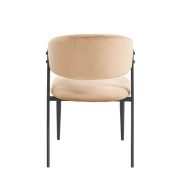 KRZSŁO TAPICEROWANE K48-FX CAPPUCCINO VELVET Riviera 48 CZARNE NOGI TYŁ