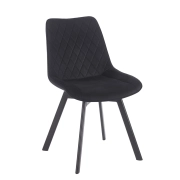 KRZESŁO TAPICEROWANE OBROTOWE VELVET CZARNY K62-FX