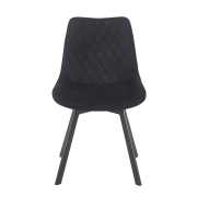 KRZESŁO TAPICEROWANE OBROTOWE VELVET CZARNY K62-FX front