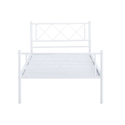 ŁÓŻKO METALOWE 90x200 BIAŁE MBD9216