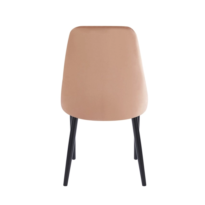 KRZESŁO TAPICEROWANE VELVET K44-FX CAPPUCCINO Riviera 24 TYŁ