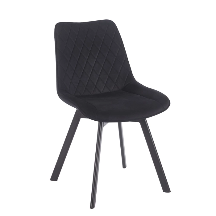 KRZESŁO TAPICEROWANE OBROTOWE VELVET CZARNY K62-FX