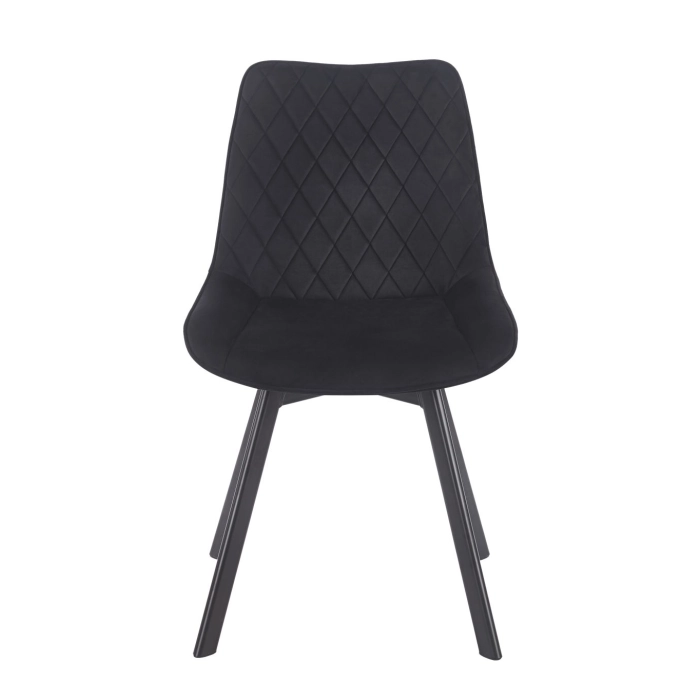 KRZESŁO TAPICEROWANE OBROTOWE VELVET CZARNY K62-FX front